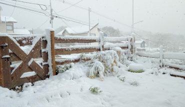 translated from Spanish: Videos and images of spring snowfall in Ushuaia
