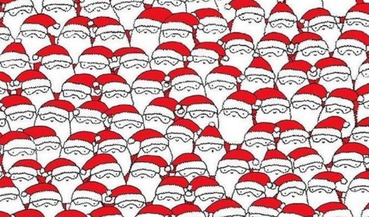 translated from Spanish: Viral challenge finds the sheep hidden among Santas