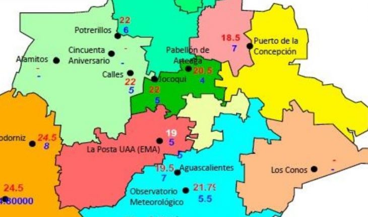 Pronóstico del clima del estado de Aguascalientes