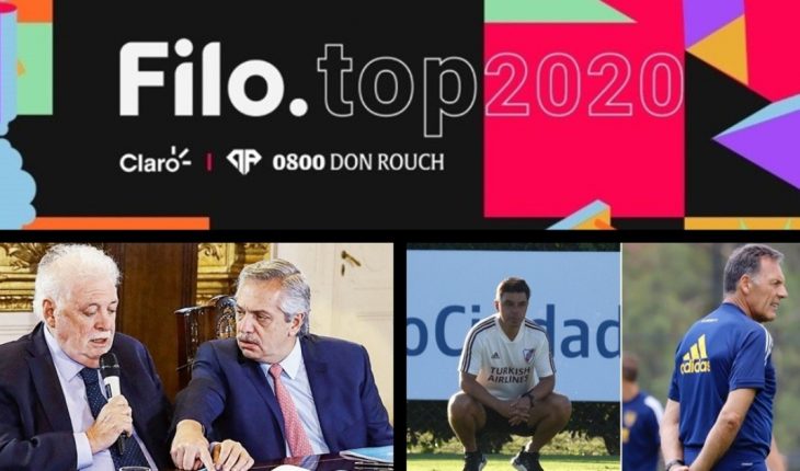 translated from Spanish: Filo.top 2020: Meet the winners!; Government suspended the increase in prepayouts; River-Boca and the first superclassic of the year; Pinamar and more…