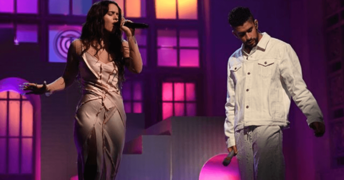 Bad Bunny y Rosalía la rompieron cantando en español en el Saturday Night Live