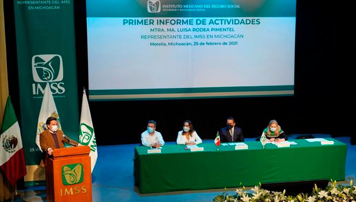 En informe anual, delegada del  IMSS Michoacán defiende sus acciones frente a pandemia COVID-19