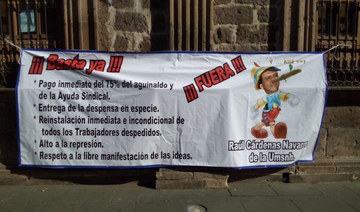 Profesores de la Universidad Michoacana piden la salida del presidente de la JLCA