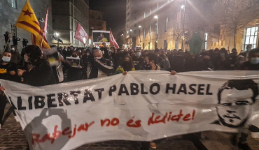 translated from Spanish: Spain lives its fifth night of protests after Pablo Hasél’s arrest