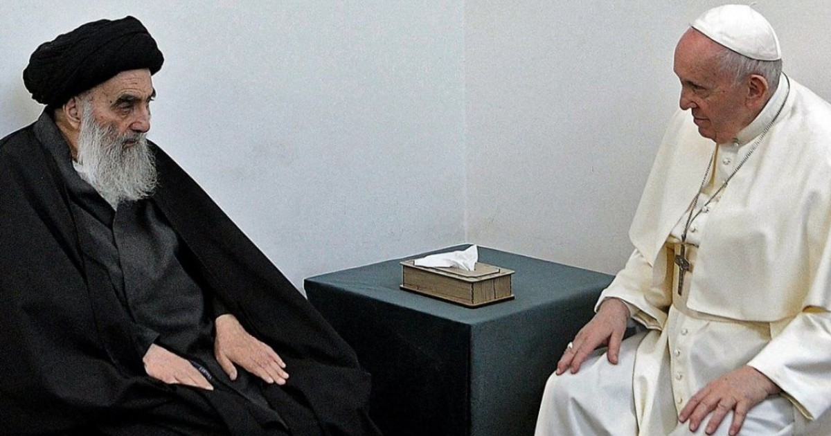 El papa Francisco se reunió con el ayatola Al Sistani en Irak