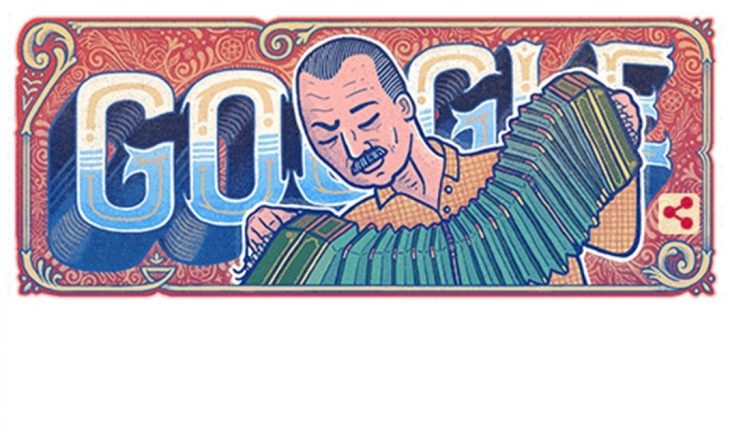 Google rinde homenaje en su Doodle al compositor argentino Astor Piazzolla