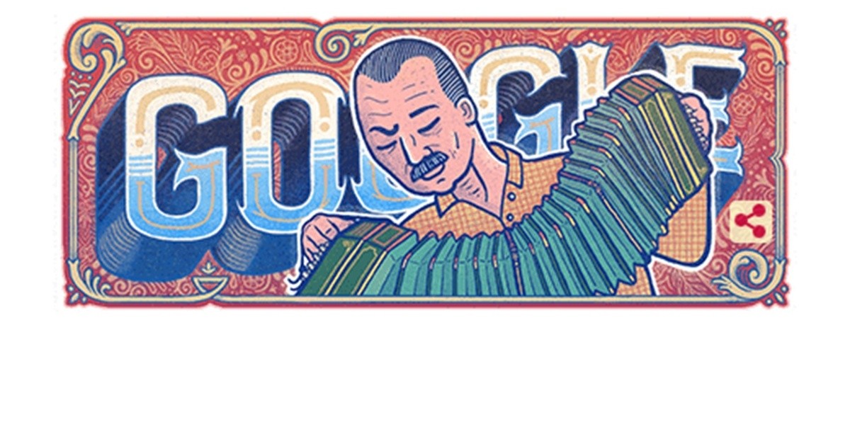 Google rinde homenaje en su Doodle al compositor argentino Astor Piazzolla