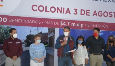 Inaugura Humberto Arróniz rehabilitación de calle en colonia 3 de Agosto
