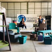 Entrepreneurs transform plastic trash into chairs and building material