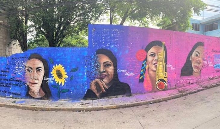 translated from Spanish: With mural they make acid attacks visible: 20 women are attacked