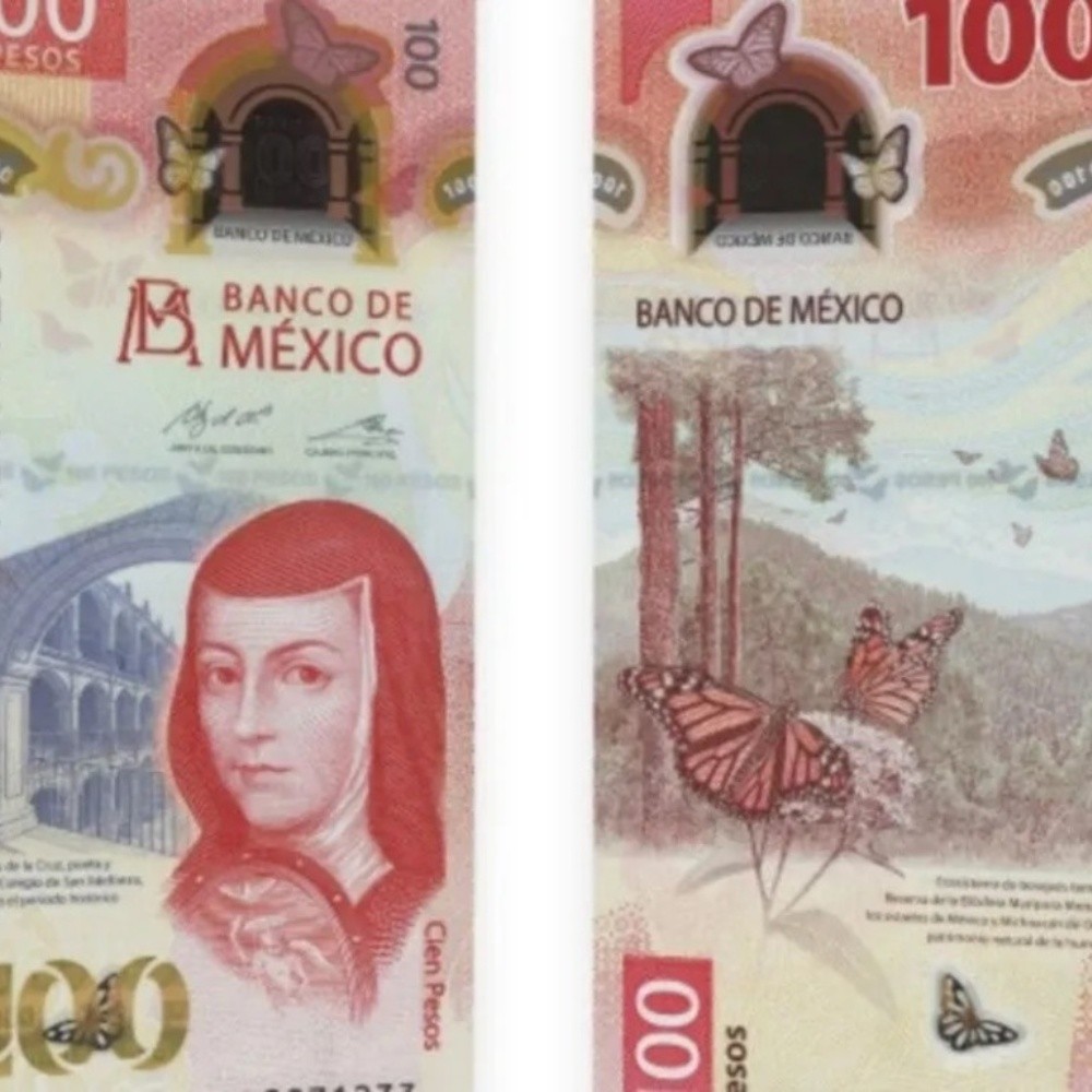 Billete 100 Sor Juana Inés de la Cruz billete del año 2020