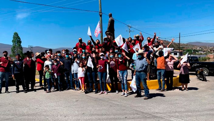 Con caravana, Alejandra Pimentel arranca campaña por Churintzio, Michoacán