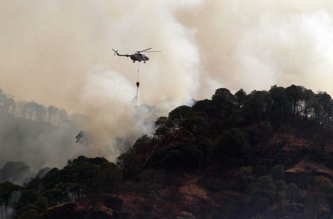 Incendio forestal consume 310 hectáreas de la Sierra del Tepozteco