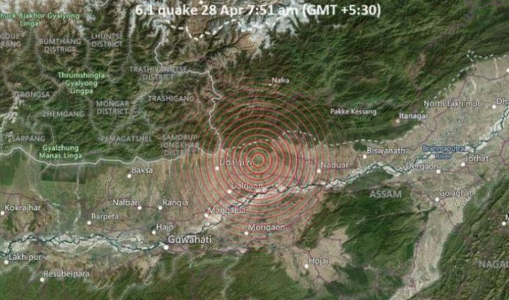 Sismo de magnitud 6,4 en India, se registran daños materiales