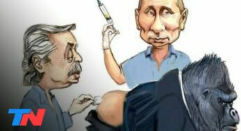Video: La polémica caricatura que Alberto Fernández compartió en redes y borró: Putin, gorilas y vacunas