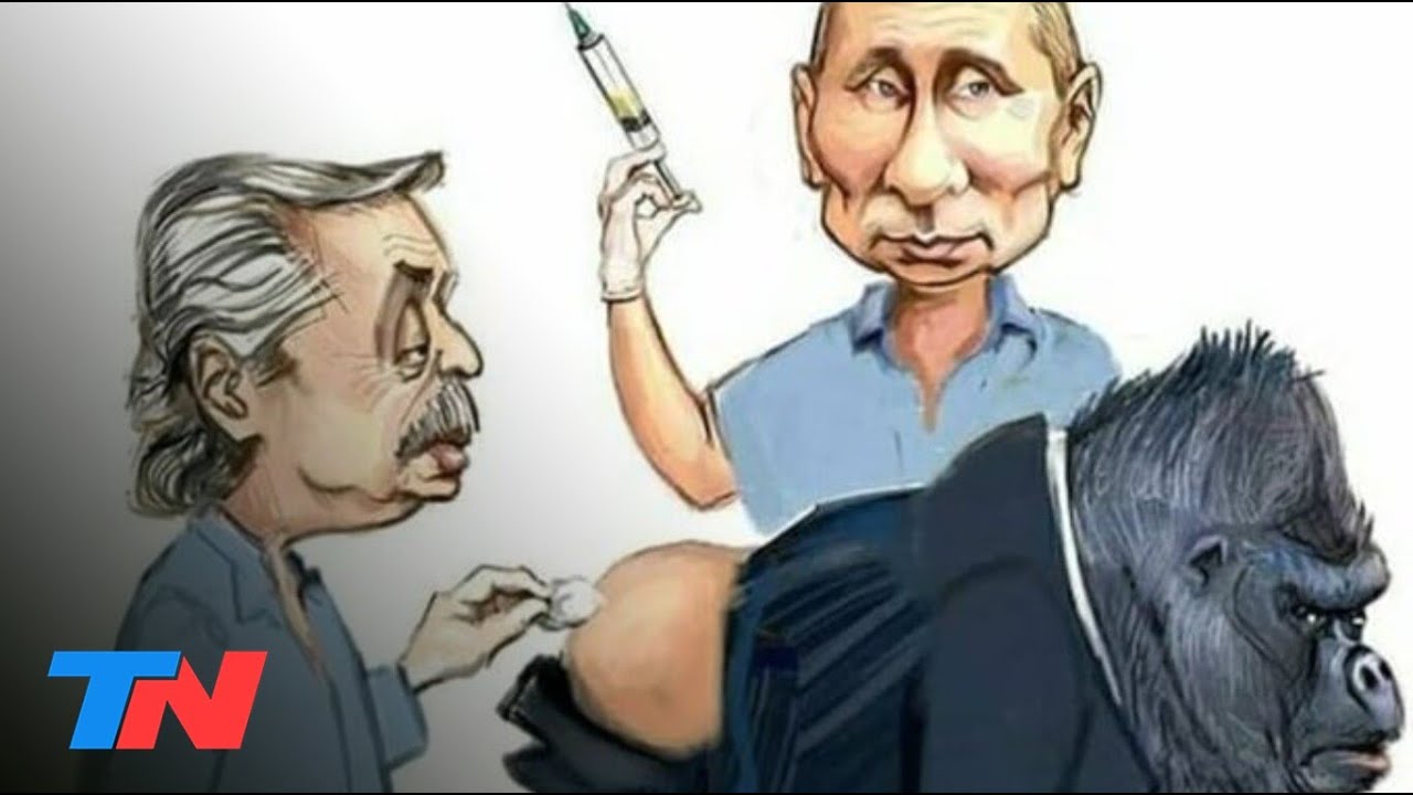 La polémica caricatura que Alberto Fernández compartió en redes y borró: Putin, gorilas y vacunas
