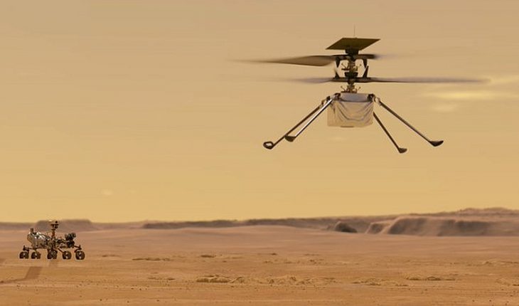 translated from Spanish: Ingenuity helicopter to make its first flight on Mars from April 11