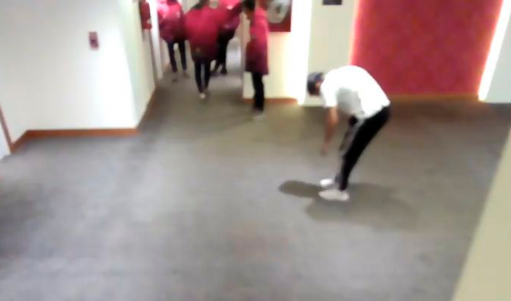 translated from Spanish: Religious school students beat a classmate from a second floor in Argentina