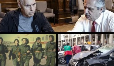 translated from Spanish: The President wants to meet with Rodríguez Larreta; Moroni, on poverty data: "It’s a disaster."; Campuzano bumped into his truck; The documentary of Falklands heroines; and more…