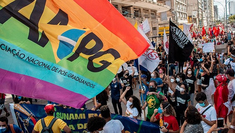 Brasil vivió intensa jornada con marchas en todo el país contra Bolsonaro