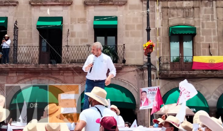 Con mitin en avenida Madero, Alfredo Ramírez Bedolla cierra campaña en Morelia