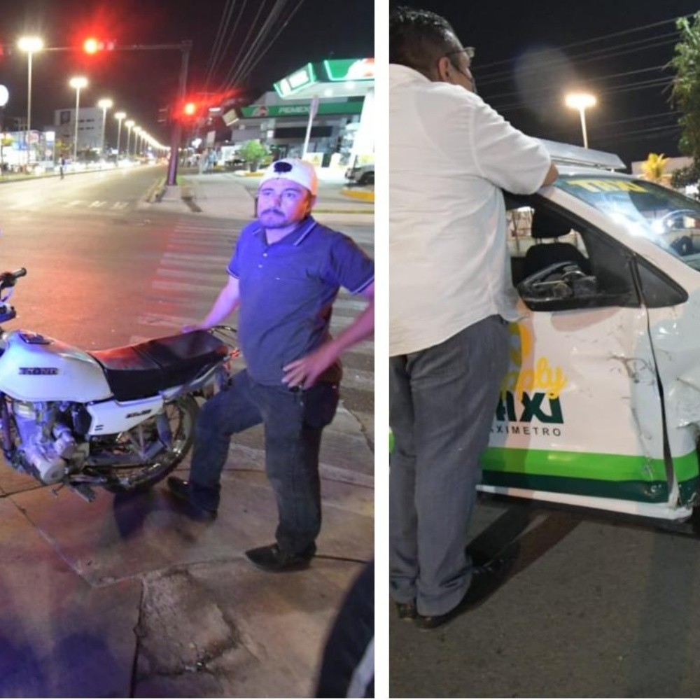 Motociclista se fracturas al chocar con ecotaxi en Mazatlán
