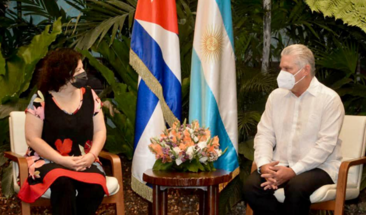 Vacunas cubanas: el presidente Díaz-Canel recibió a Carla Vizzotti en La Habana