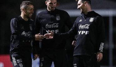translated from Spanish: Messi trained with the national team and gave statements that excite