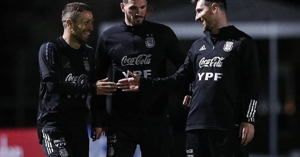 The night training of the Argentina national team