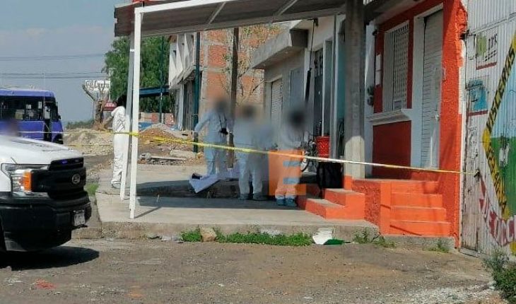 translated from Spanish: They shoot young man outside a butcher shop in Atapaneo, Michoacán