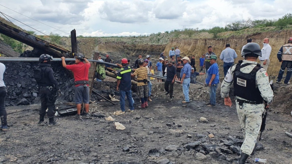 Accidente en mina deja 7 trabajadores atrapados en Múzquiz, Coahuila