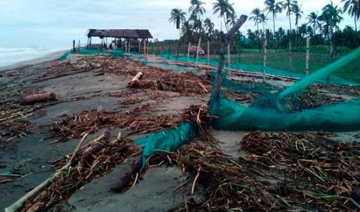 Campamento tortuguero de Solera de Agua quedó destruido por huracán Enrique