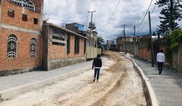 Gobierno de Morelia pavimenta calles en Manantiales Poniente