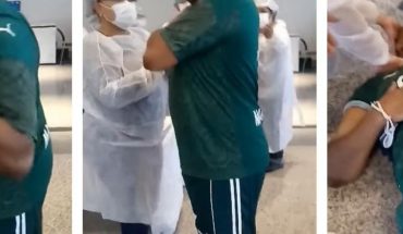 Hombre se desmaya tras recibir la vacuna Covid-19 en brasil