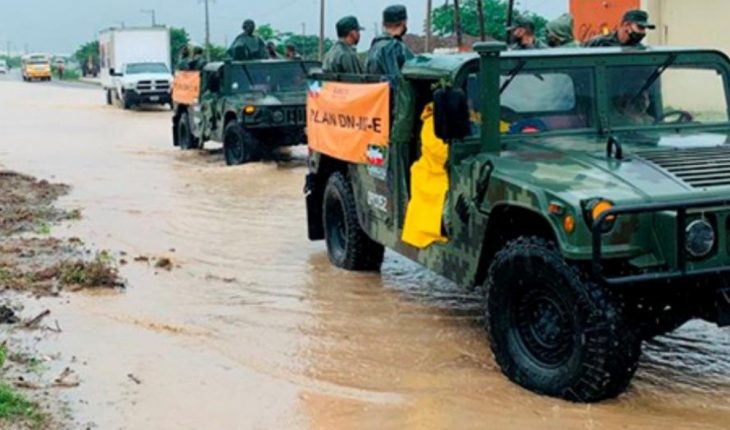 Sedena aplica plan DN-III por inundaciones en Oaxaca