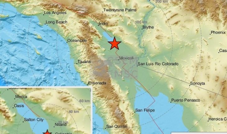 Sismo de magnitud 5.3 sacude California cerca de México