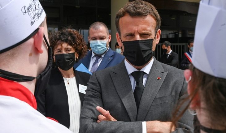 A protester beat Emmanuel Macron during his tour of the interior