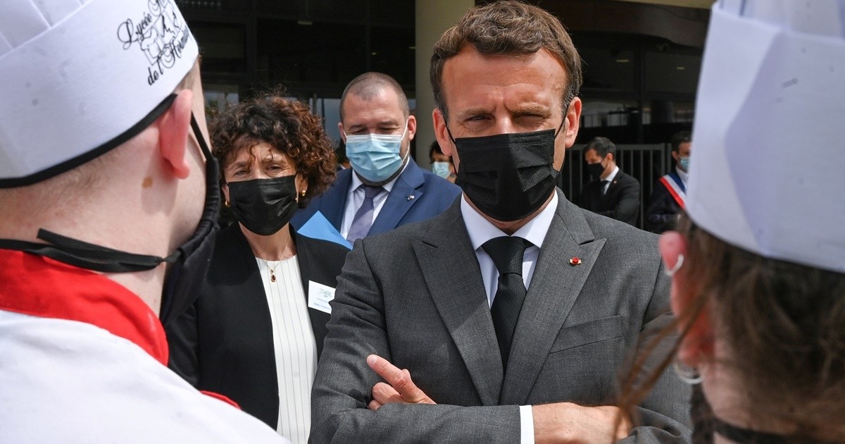 A protester beat Emmanuel Macron during his tour of the interior