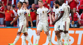 translated from Spanish: De Bruyne led Belgium to a 2-1 win over Denmark