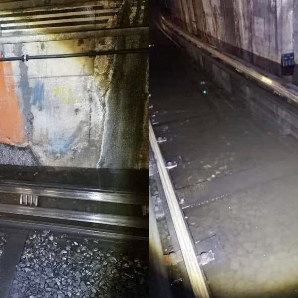 Due to flooding, Metro suspends service on Line 6, and on the 4 per person on the tracks