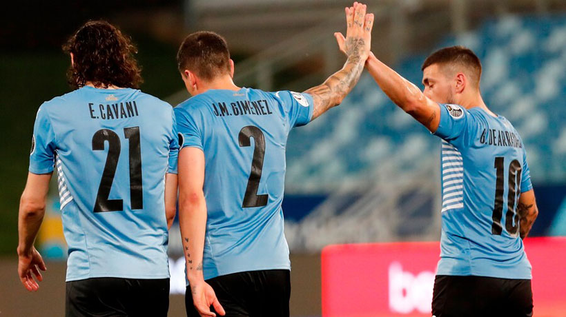 Uruguay defeated Bolivia 2-0 and entered the quarterfinals of the Copa America
