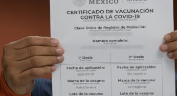 Avalan el certificado de vacunación Covid-19 en Mazatlán