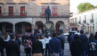 Conmemoran el CXLIX aniversario luctuoso de Benito Juárez García en Morelia