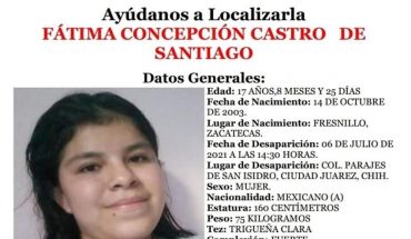 Fátima tiene 17 años y está desaparecida desde hace 3 días