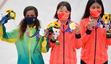 Medallistas de 13 y 16 años: el podio del skate femenino rompió el récord de juventud