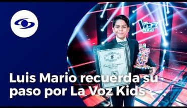 Video: Luis Mario, ganador de La Voz Kids 2015, recuerda su paso por el reality – Caracol TV