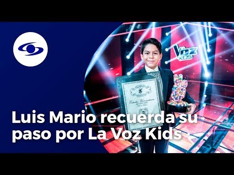Luis Mario, ganador de La Voz Kids 2015, recuerda su paso por el reality - Caracol TV
