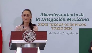 translated from Spanish: Abandera Claudia Sheinbaum to Mexican delegation of the Olympic Games Tokyo 2021