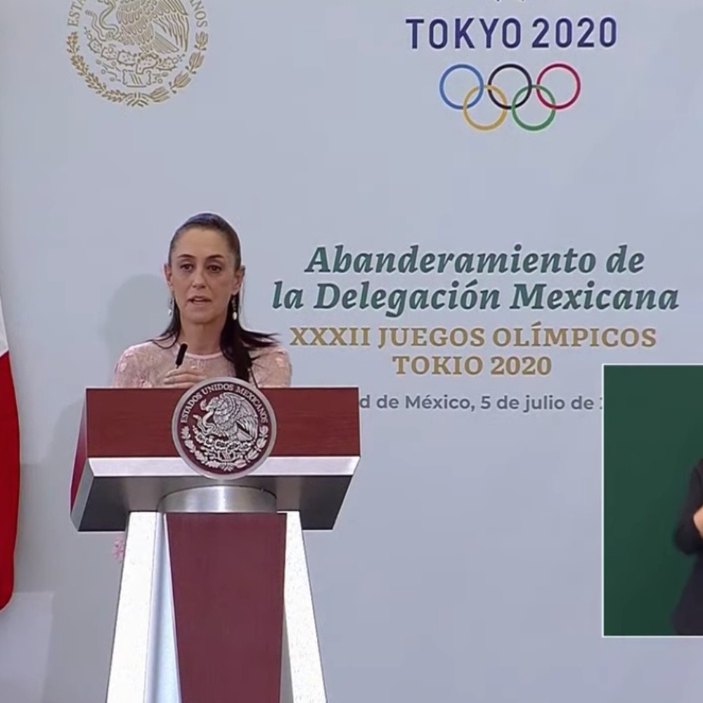 Abandera Claudia Sheinbaum to Mexican delegation of the Olympic Games Tokyo 2021