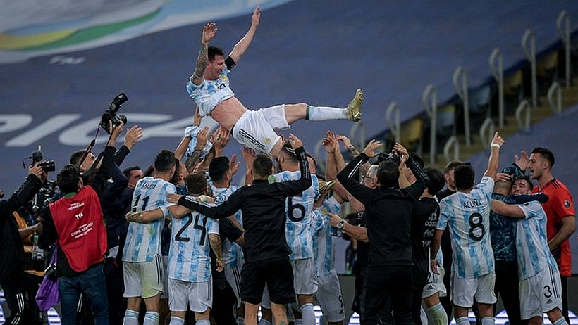 Argentina is crowned champion of the Copa America after defeating Brazil at the Maracana